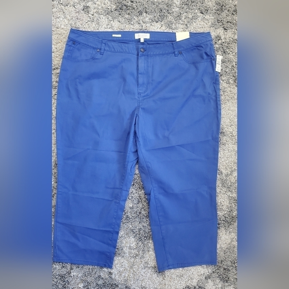 Talbots Heritage Twill women's cropped‎ pants Seasonless Classic Cotton Relaxed